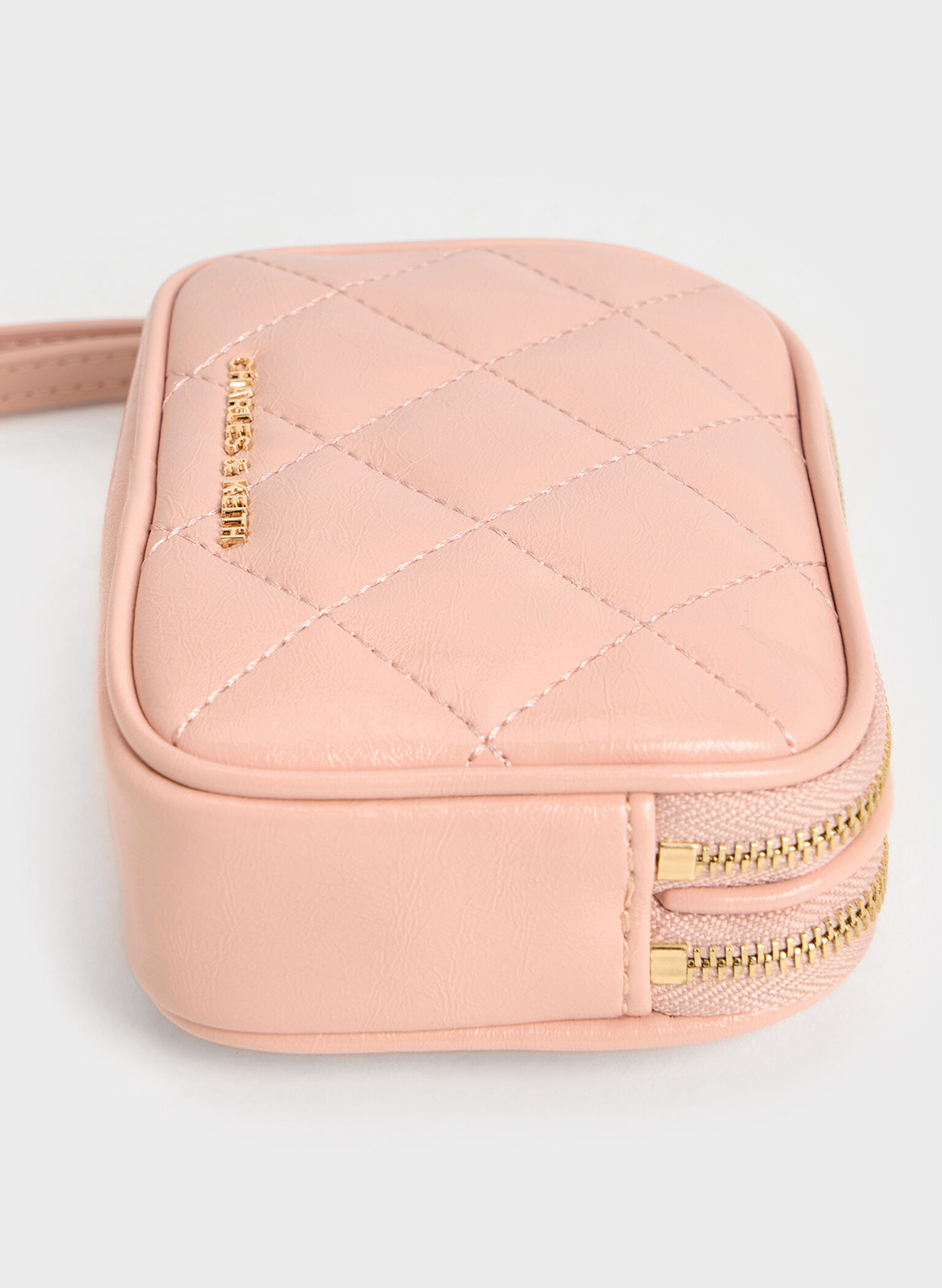 Apfra Quilted Wristlet Pouch, Pink, hi-res