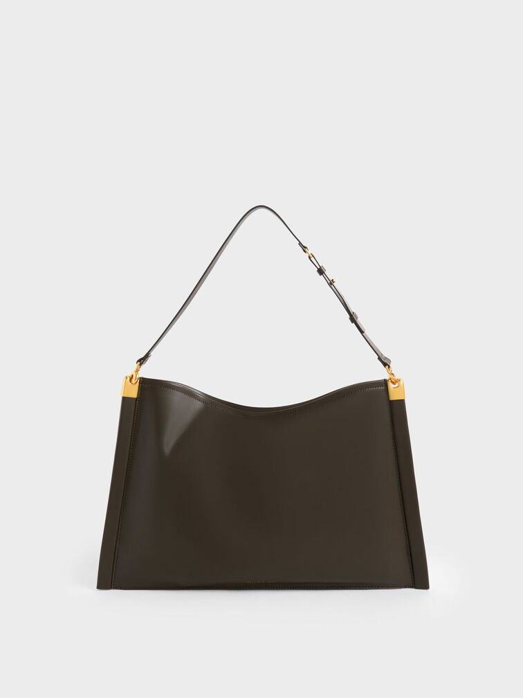 Ridley Slouchy Tote Bag, Dark Moss, hi-res