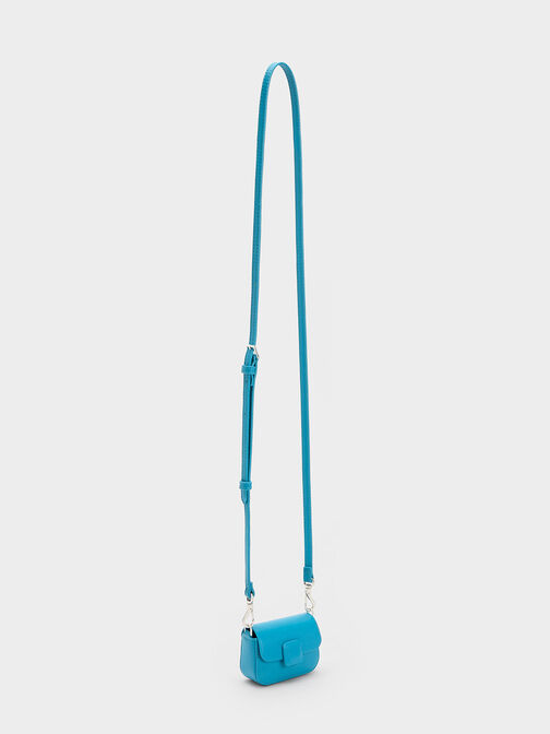 Koa 方釦小廢包, 藍色, hi-res