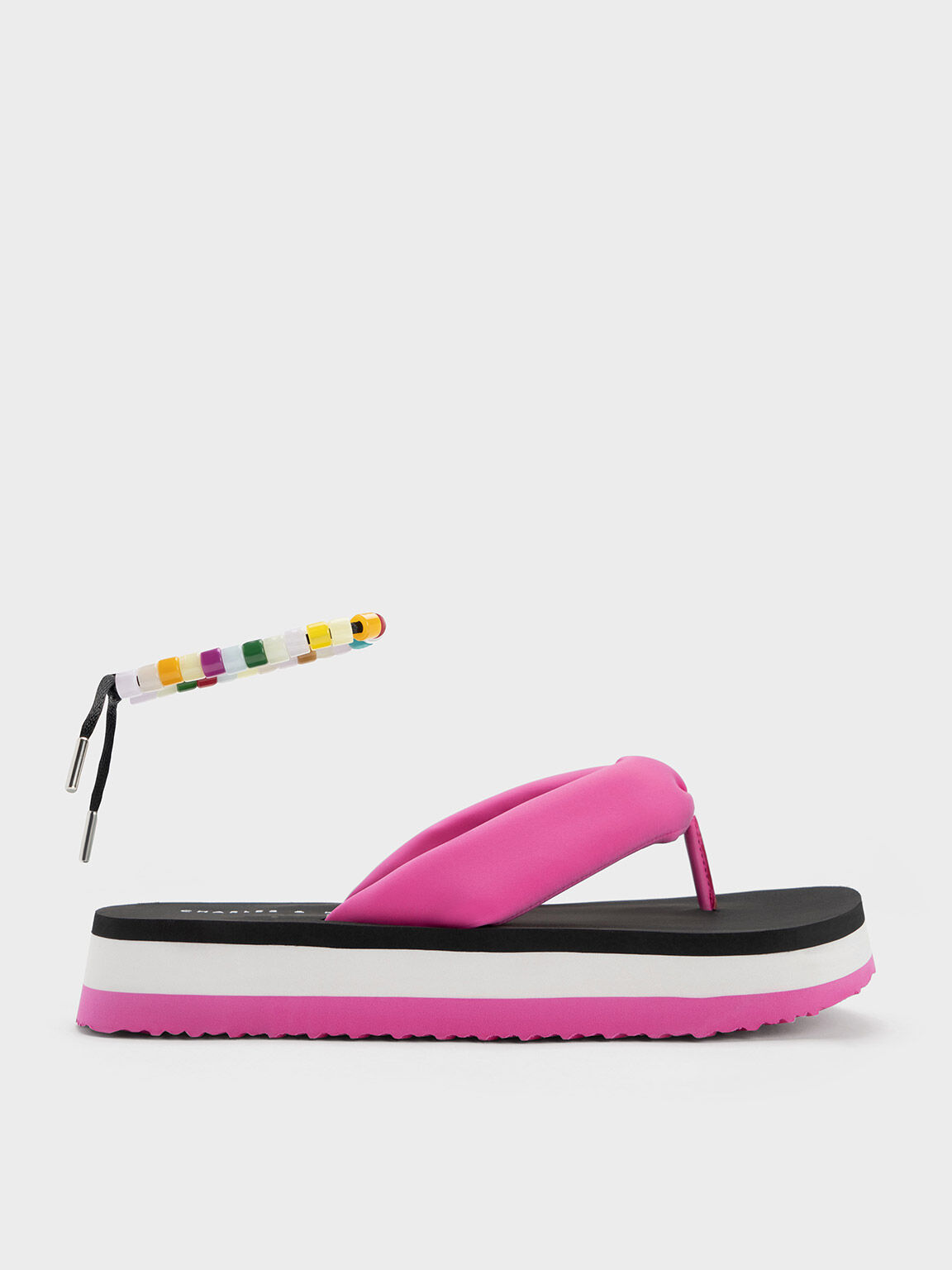 Fuchsia Tana Puffy Thong Sandals CHARLES KEITH SG