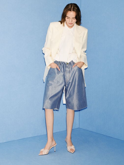 Jayce Leather Stiletto Mules, Oat, hi-res