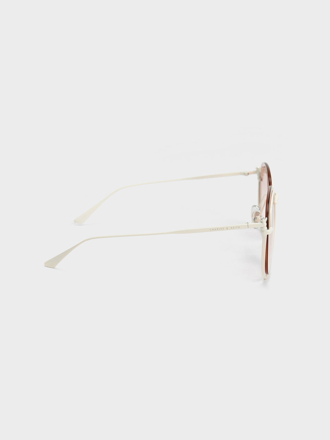 Oversized Wireframe Aviator Sunglasses, Cream, hi-res