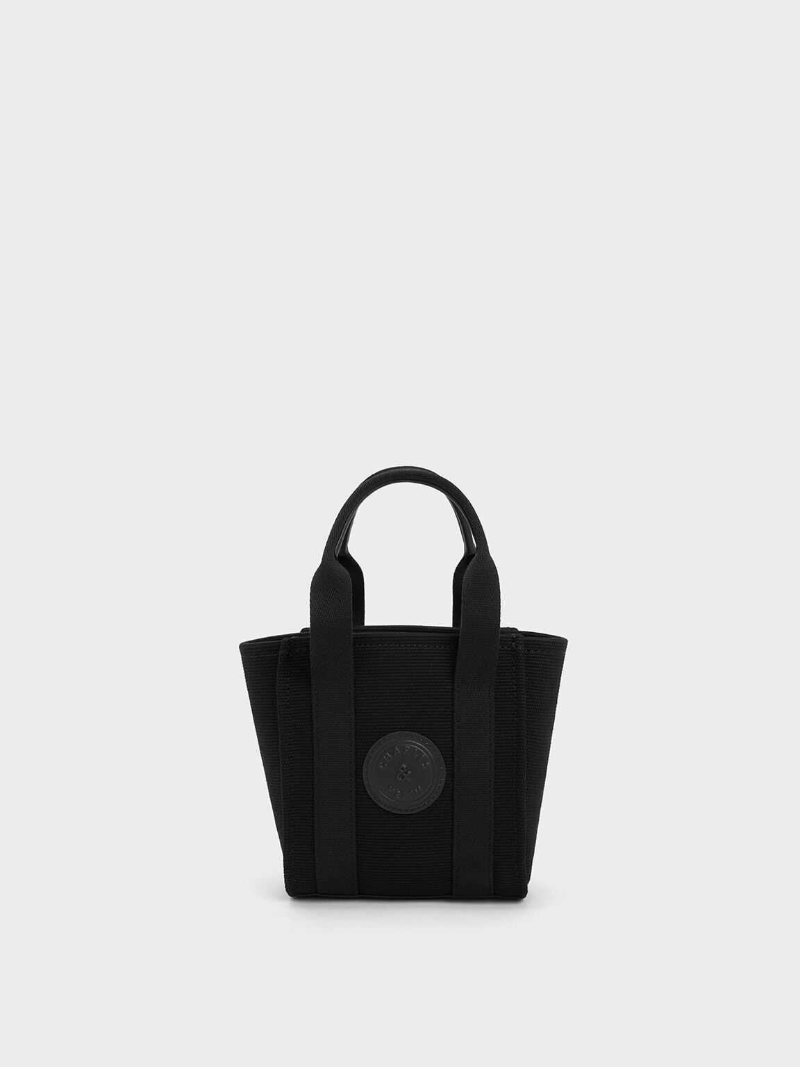 Black Mini Kay Canvas Tote Bag - CHARLES & KEITH CA