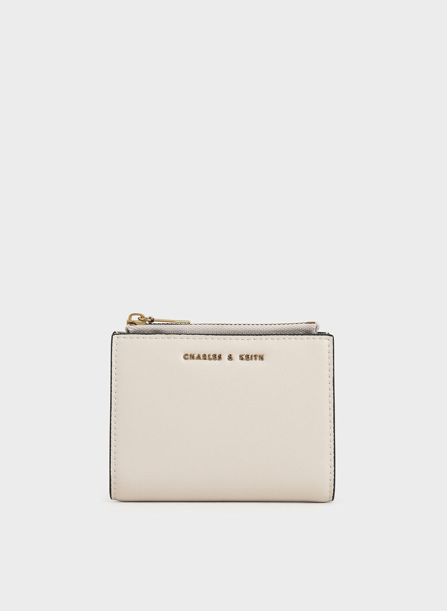 Ivory Harmonee Top Zip Small Wallet - CHARLES & KEITH US