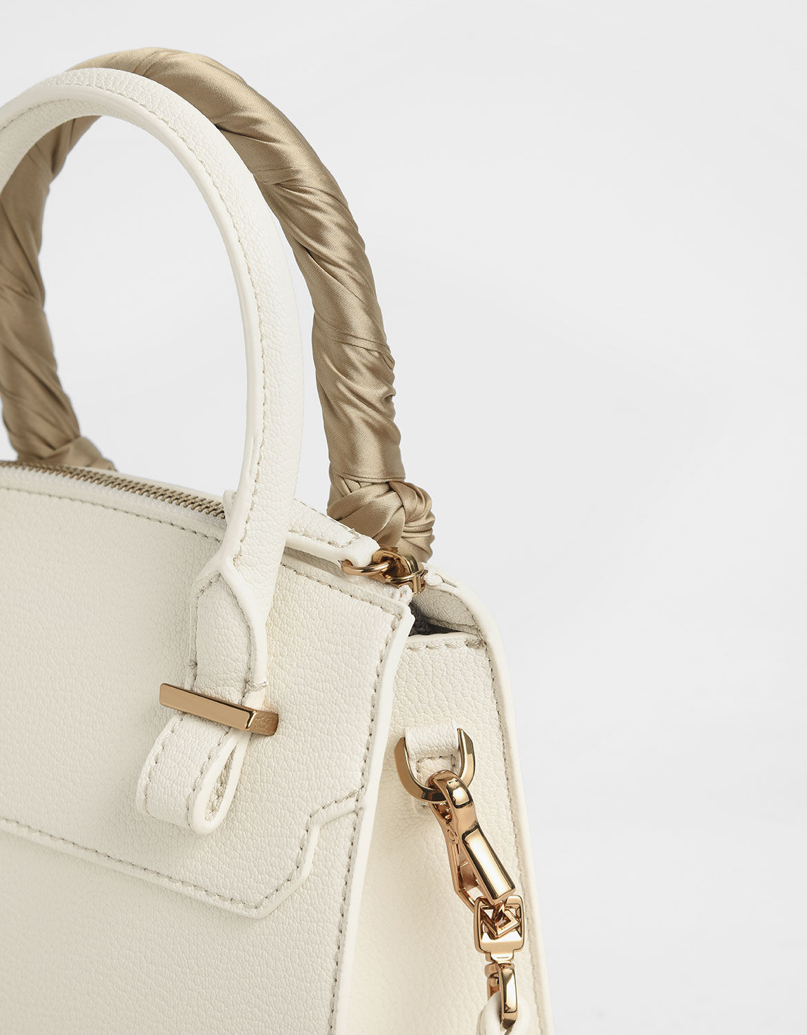 Charles and keith satin outlet scarf top handle bag