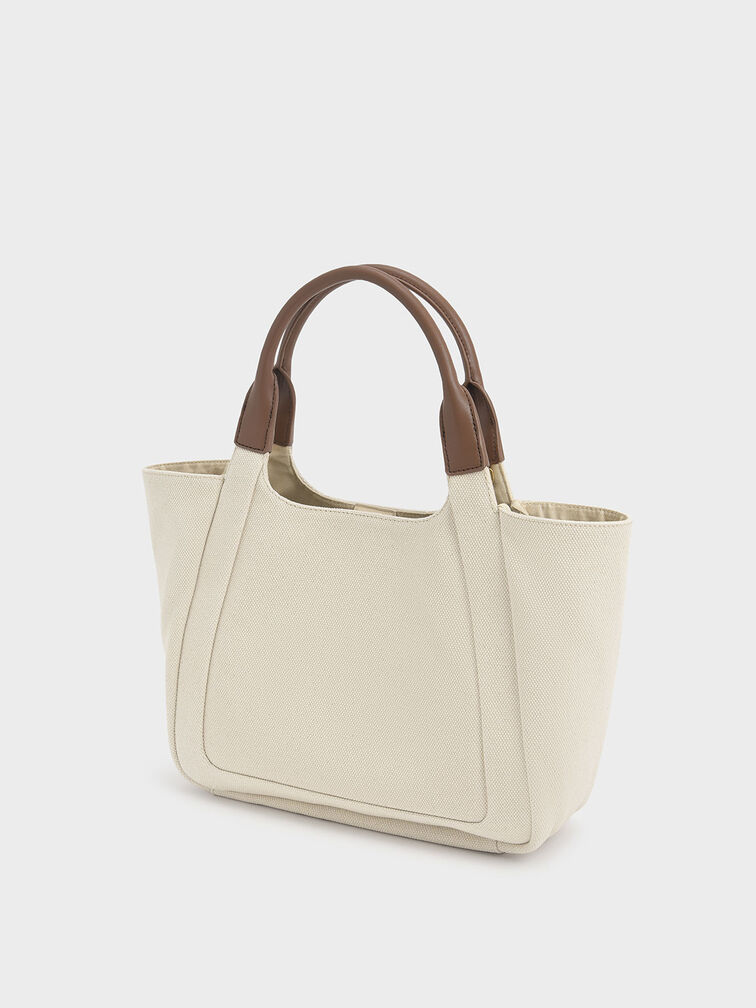 Nova Two-Tone Large Canvas Tote Bag, Multi, hi-res