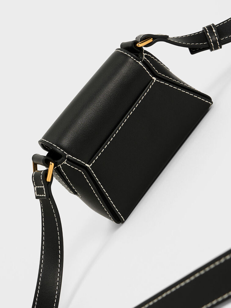 Minibolso geométrico Nasrin, Negro, hi-res