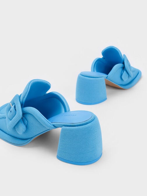 Sinead 方釦厚底穆勒鞋, 藍色, hi-res