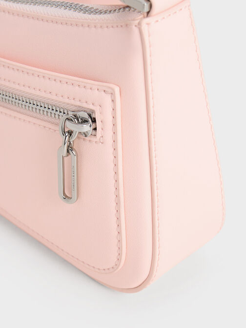 Chain-Strap Shoulder Bag, Light Pink, hi-res