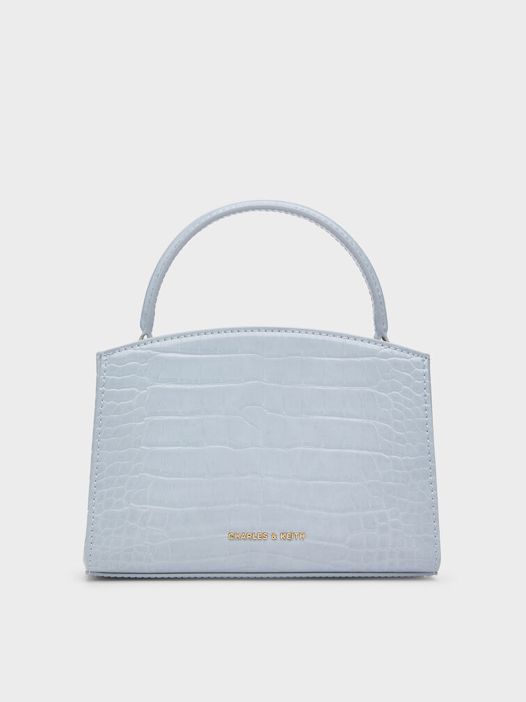 Aubrielle Croc-Effect Top Handle Bag, Sea Salt Blue, hi-res