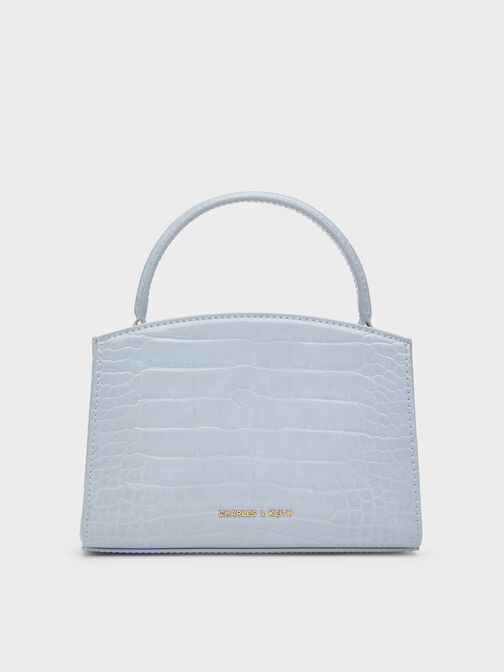 Aubrielle Croc-Effect Top Handle Bag, Sea Salt Blue, hi-res