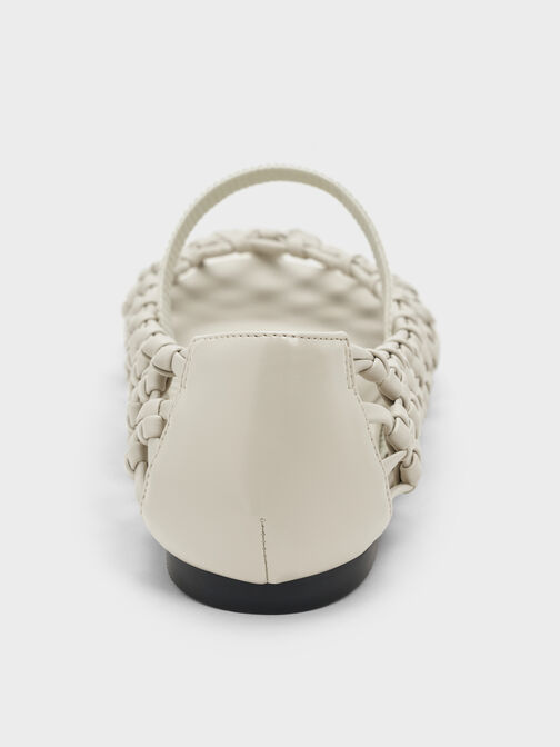 Woven Mary Jane Flats, Chalk, hi-res
