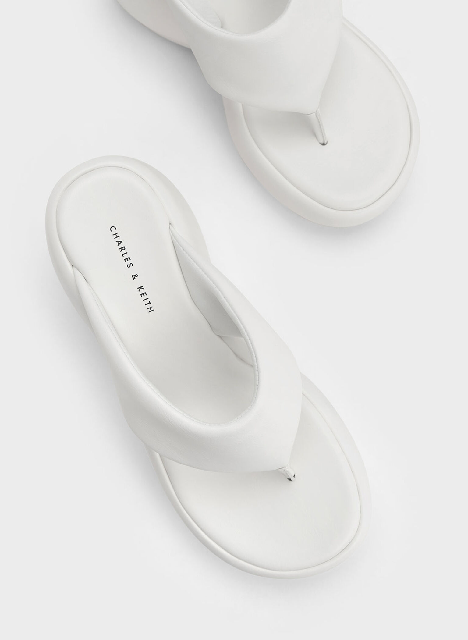 White Noemi Platform Wedges CHARLES & KEITH US