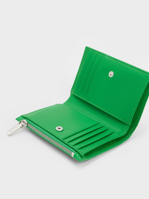 Gemma Quilted Card Holder, Green, hi-res