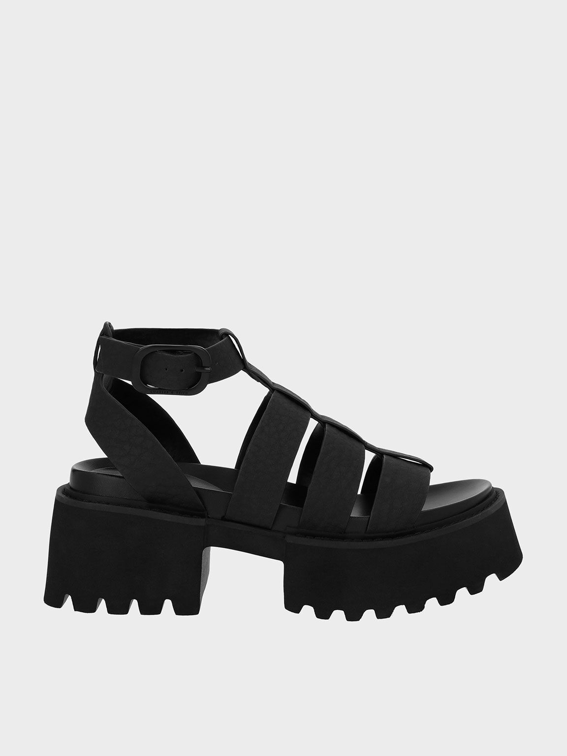 Nadine Gladiator Platform Sandals, Black, hi-res