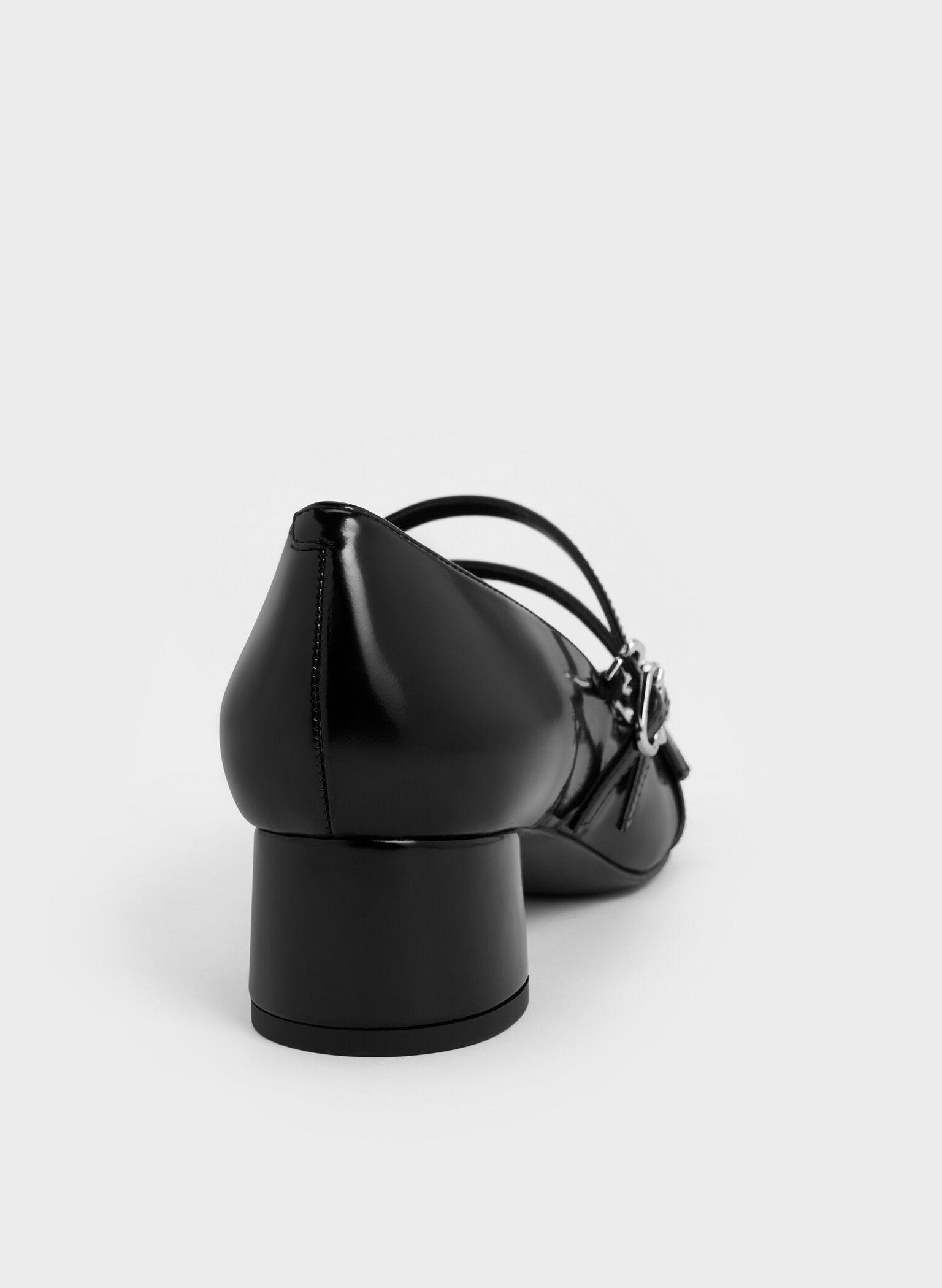 Double-Strap Mary Jane Pumps, Black Box, hi-res