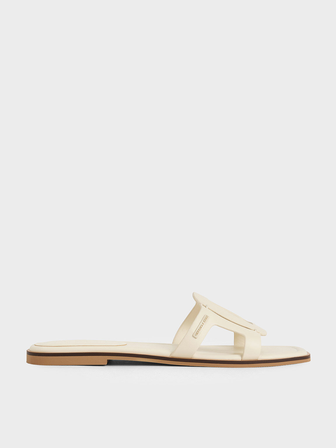 Chalk Easley Cut Out Slide Sandals CHARLES KEITH KR