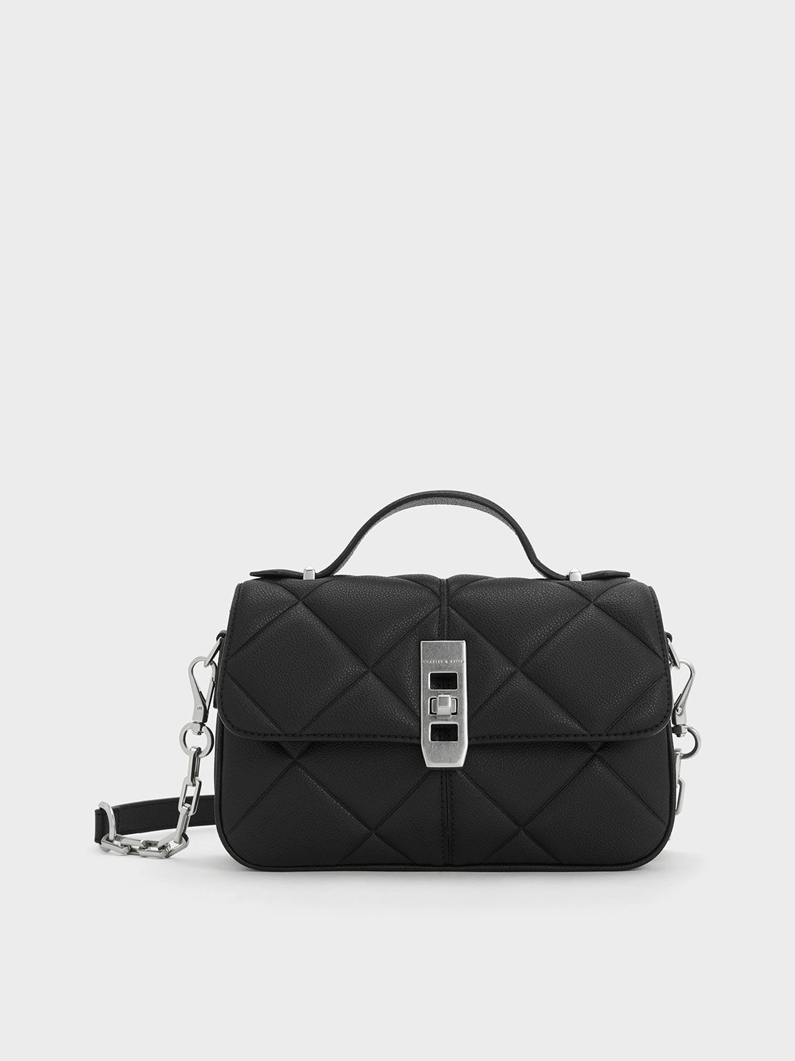 Quilted bag charles and keith store