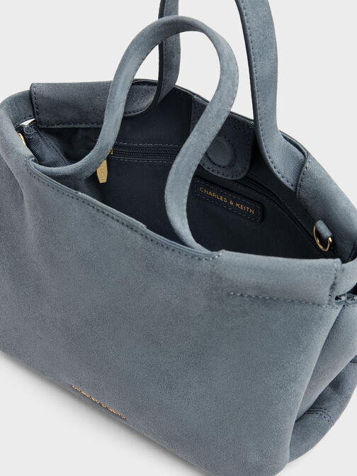 Mini Zephyr Tassel Tote Bag, Smoky Blue, hi-res