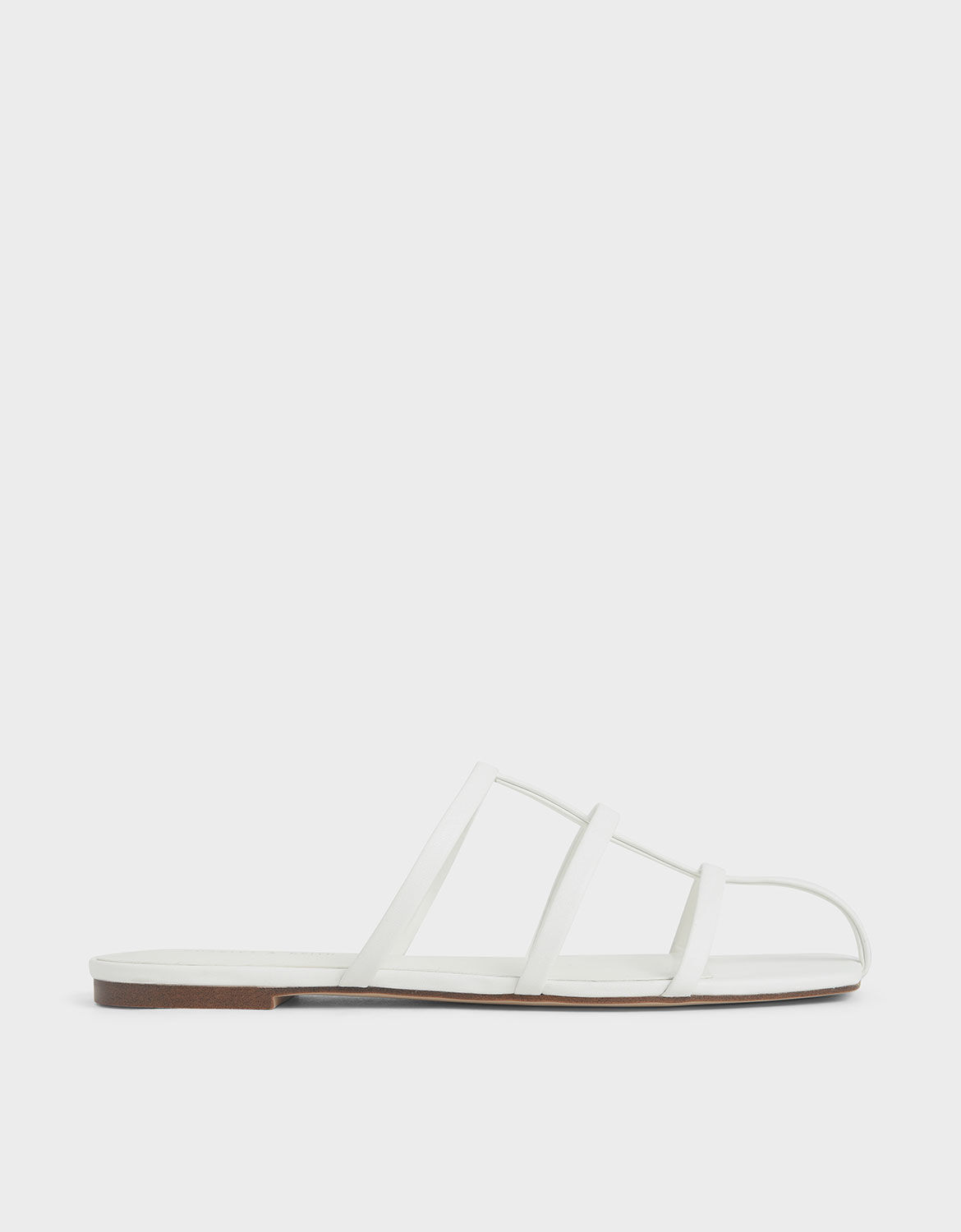 charles and keith white sandals