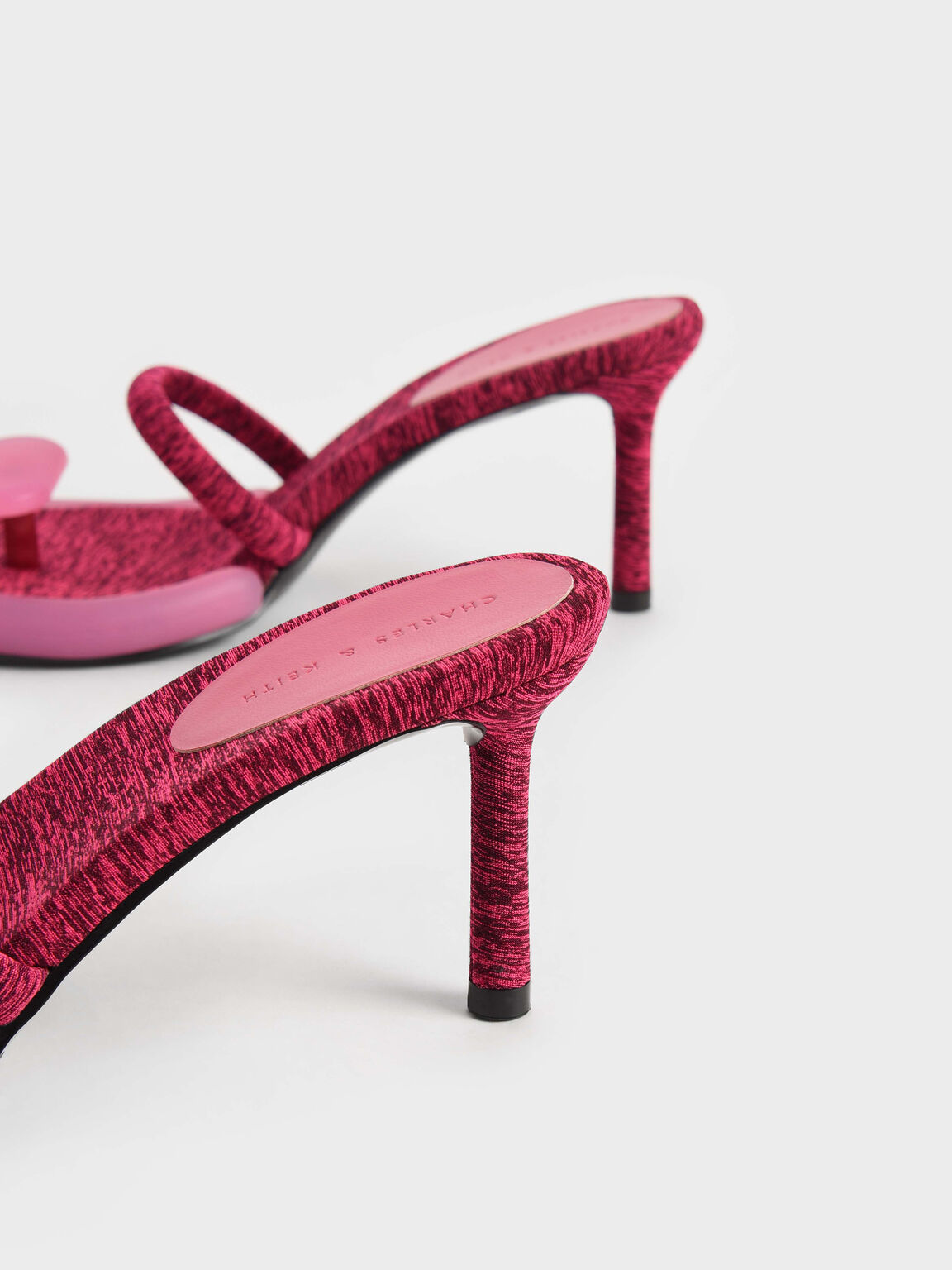環保材質：Electra 套趾高跟拖鞋, 粉紅色, hi-res