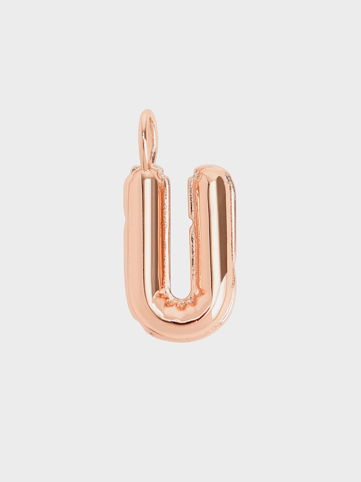 Alphabet 'U' Charm, Rose Gold, hi-res