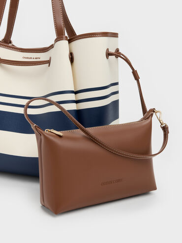 Hanya Canvas Striped Drawstring Tote Bag, Multi, hi-res