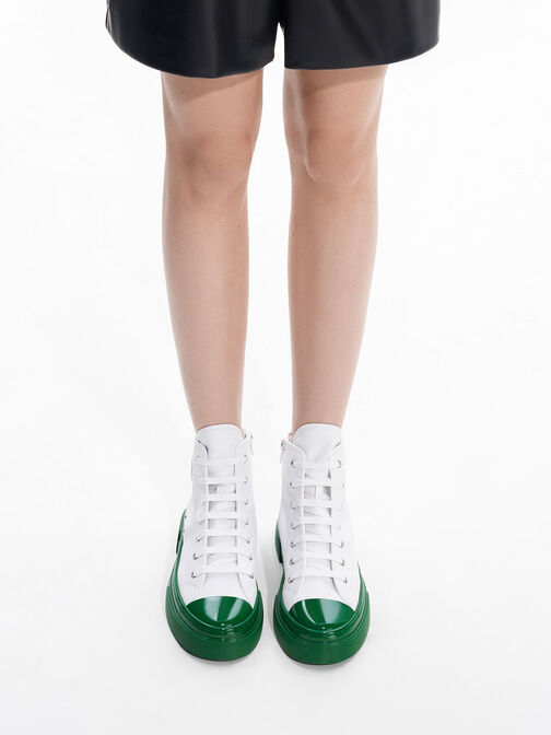 Zapatillas deportivas altas Kay bicolor, Verde, hi-res