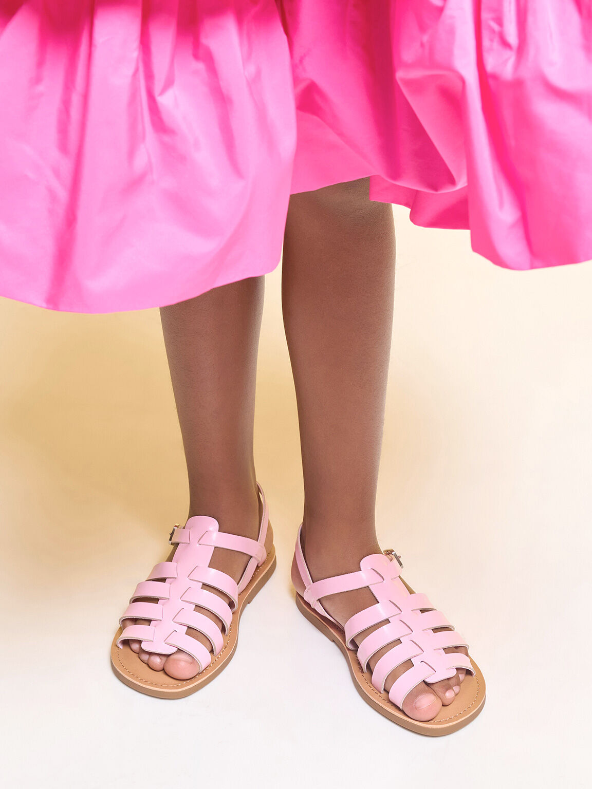 Girls caged sandals sales