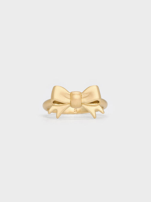 Paige Ribbon Ring, Brush Gold, hi-res