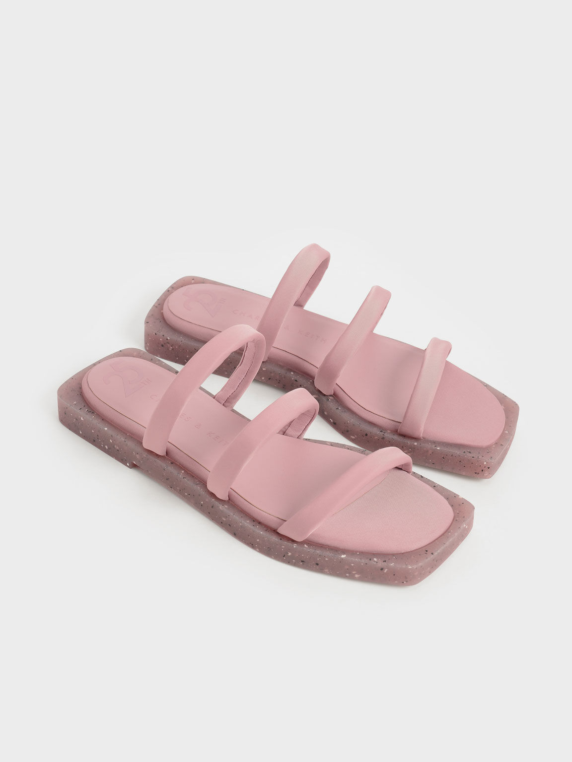 Arabella Recycled Nylon Slide Sandals, Pink, hi-res