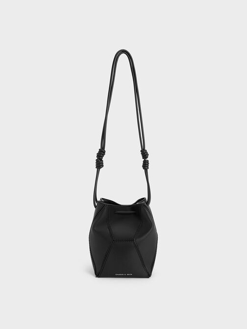 Nasrin Panelled Bucket Bag, Noir, hi-res