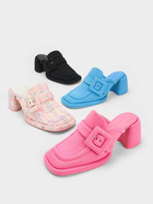 Sinead 方釦厚底穆勒鞋, 粉紅色, hi-res