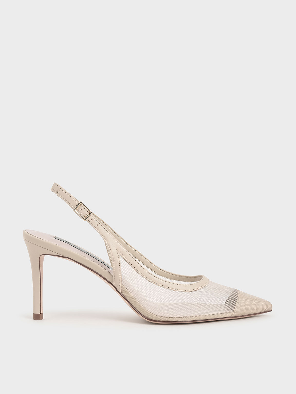 Taupe Mesh Slingback Pumps CHARLES KEITH International