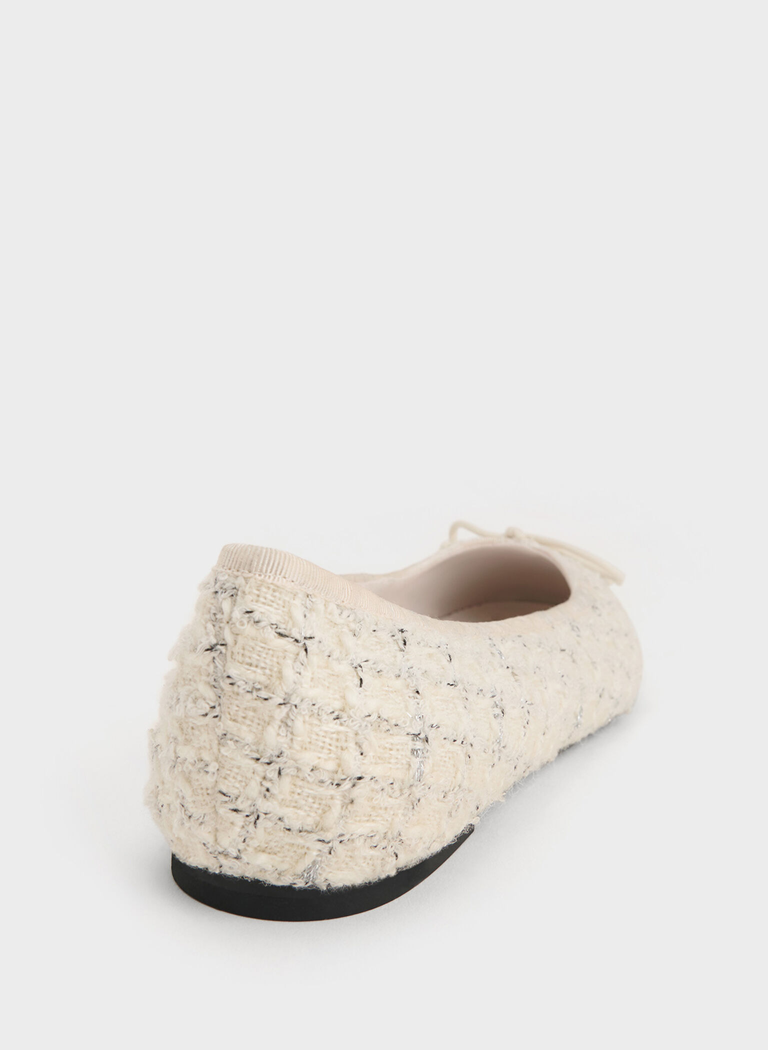 Tweed Bow Ballet Flats, Multi, hi-res