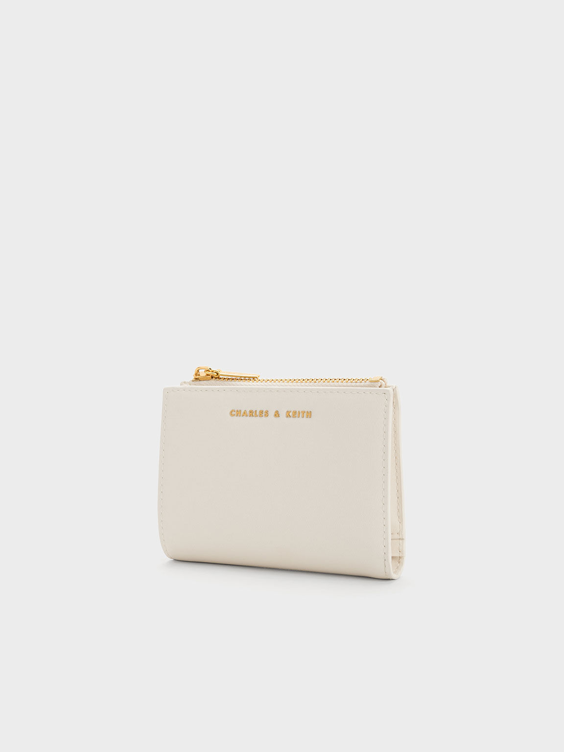 Cartera pequeña Harmonee con cremallera, Crema, hi-res