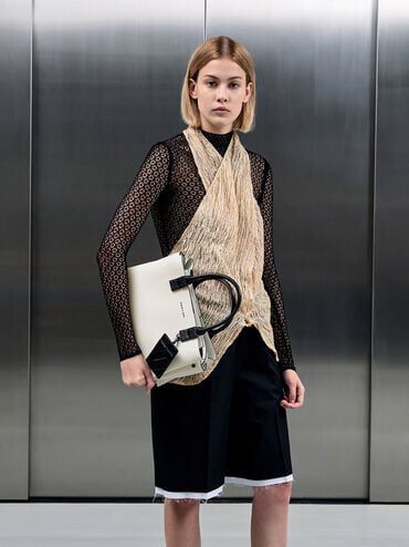 Charles & keith structured top handle bag new arrivals