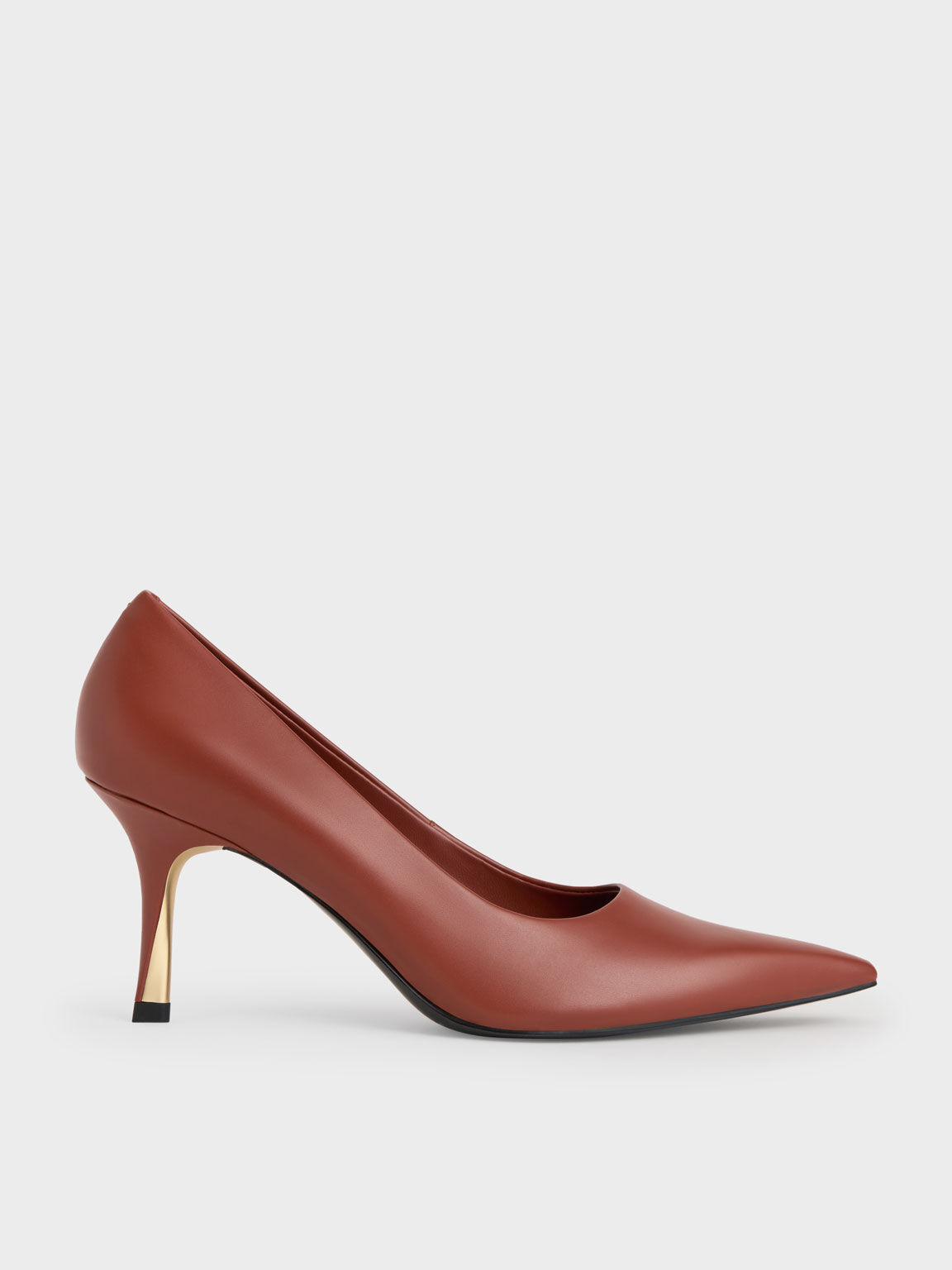 Brown mid heel court shoes clearance