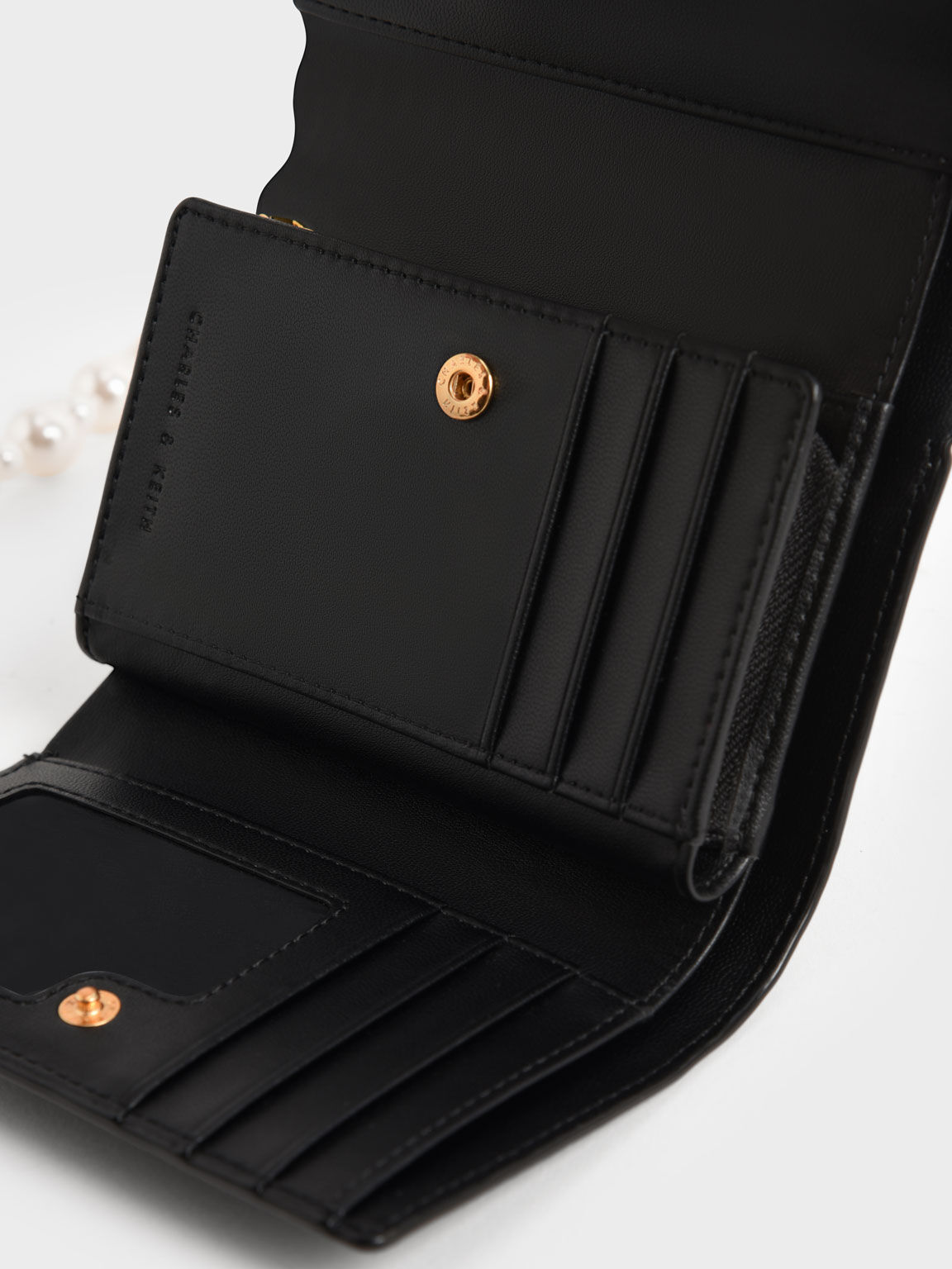 Rowan Bead-Handle Wallet, Black, hi-res