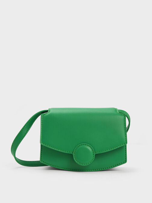 Green Pu Leather Charles Keith Latest Handy Sling Bag, For Office