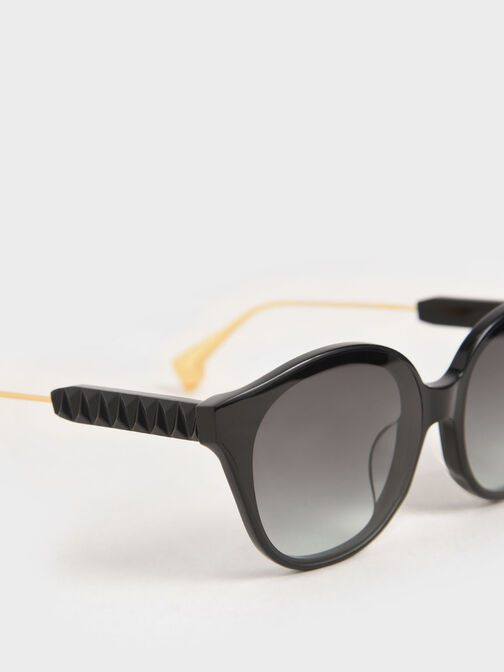 Ophelia Acetate Cat-Eye Sunglasses, Black, hi-res
