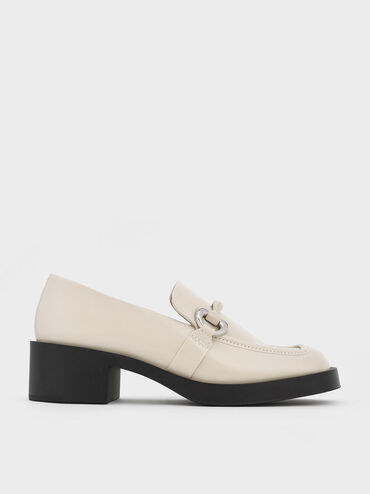 Catelaya Metallic Accent Loafer Pumps, Chalk, hi-res