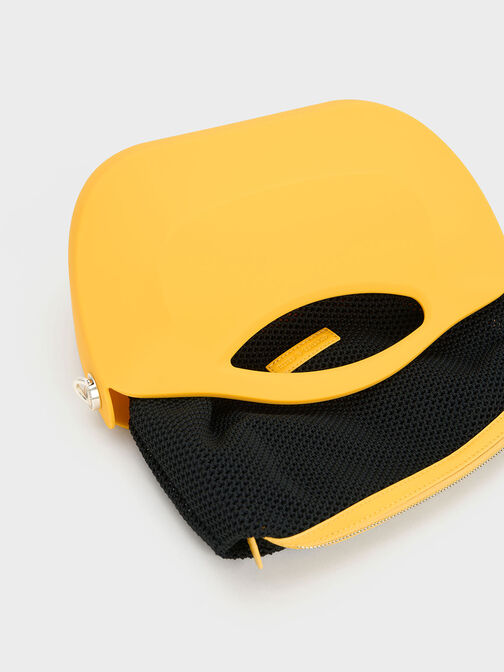 Cocoon Curved Handle Bag, Yellow, hi-res