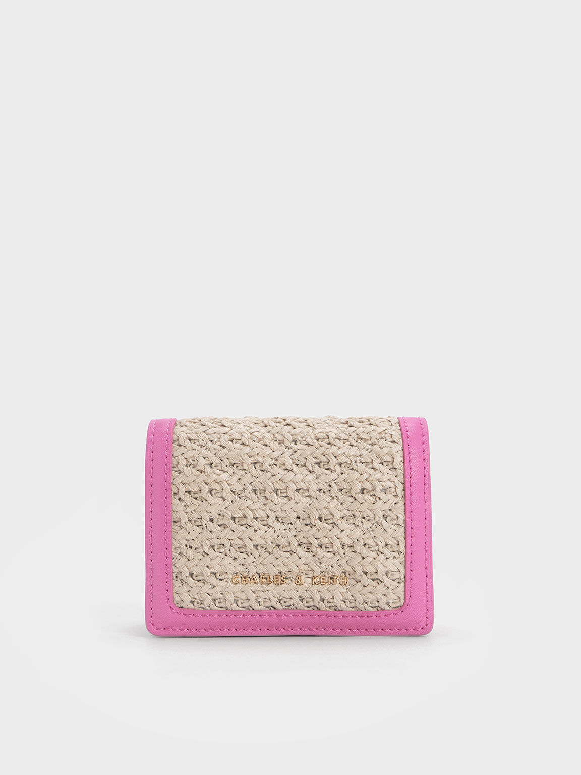 Micaela Woven Cardholder, Fuchsia, hi-res