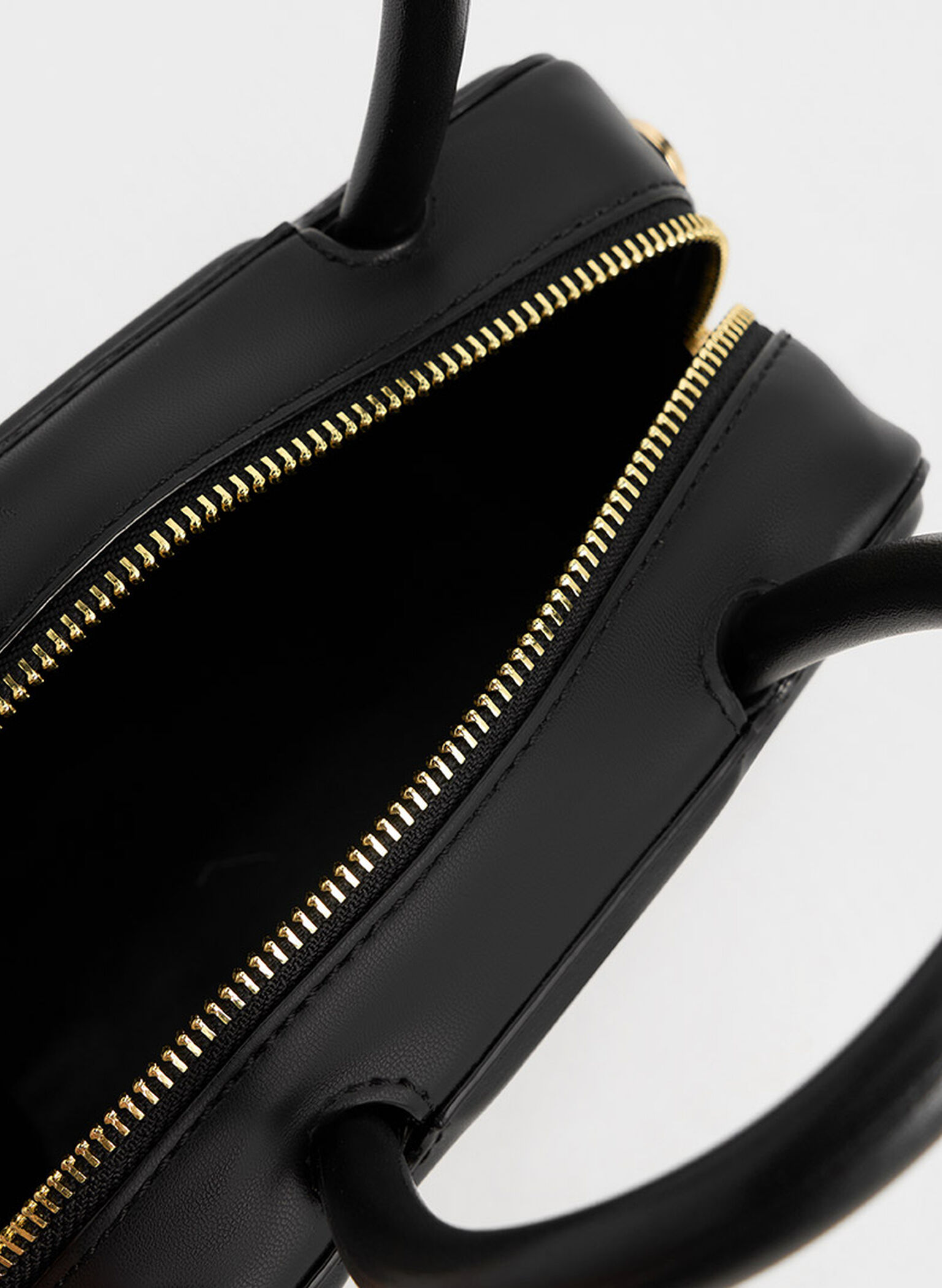 Perline Elongated Top Handle Bag, Black, hi-res