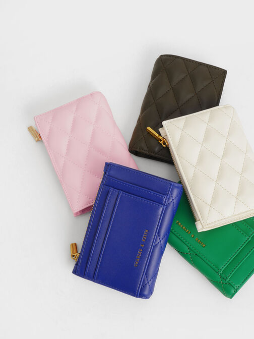 Lillie Quilted Mini Wallet, Dark Moss, hi-res