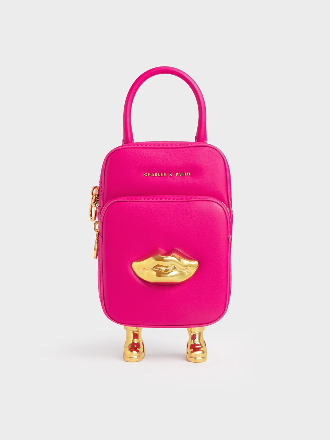 Calliope Double Pocket Crossbody Bag, Fuchsia, hi-res