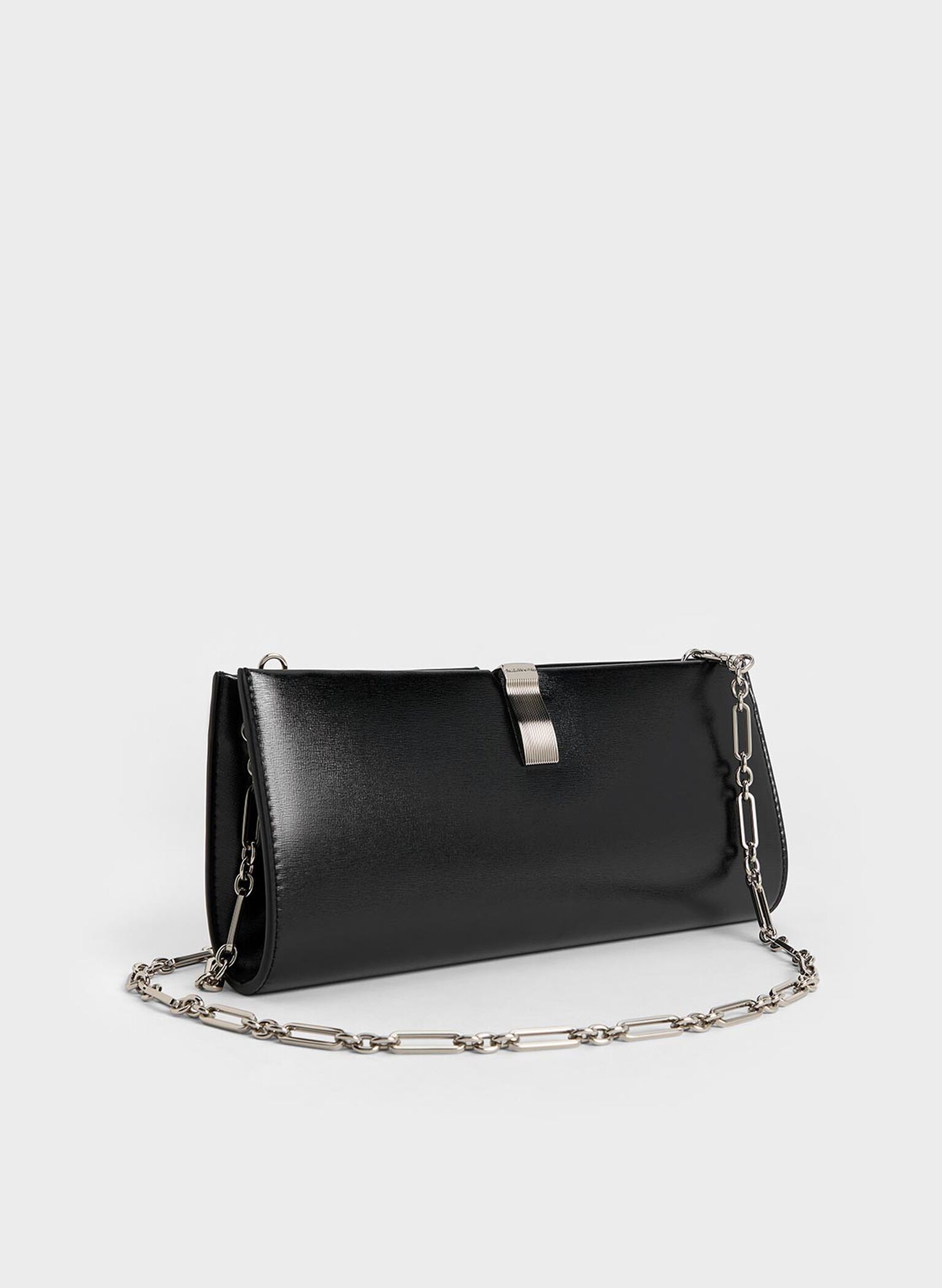 Bolso Wisteria con detalles metálicos, Noir, hi-res