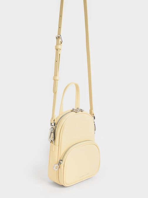 Minka Double Pocket Crossbody Bag, Butter, hi-res