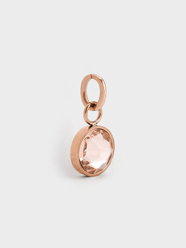 Theodora Crystal Dangle Charm, Rose Gold, hi-res